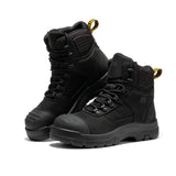 ROCKROOSTER Stowe Black 7 inch Composite Toe Leather Work Boots CP212BK