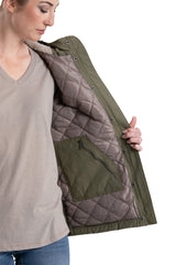 Berne Women's Softstone Micro-Duck Hooded Coat