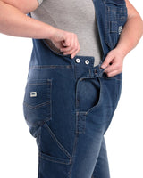 Berne Women's Vintage Washed Flex Denim Bib Overall