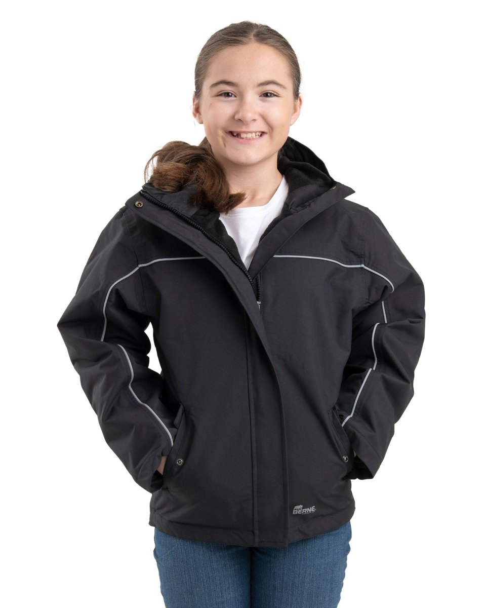 Berne Youth Coastline Nylon Hooded Jacket